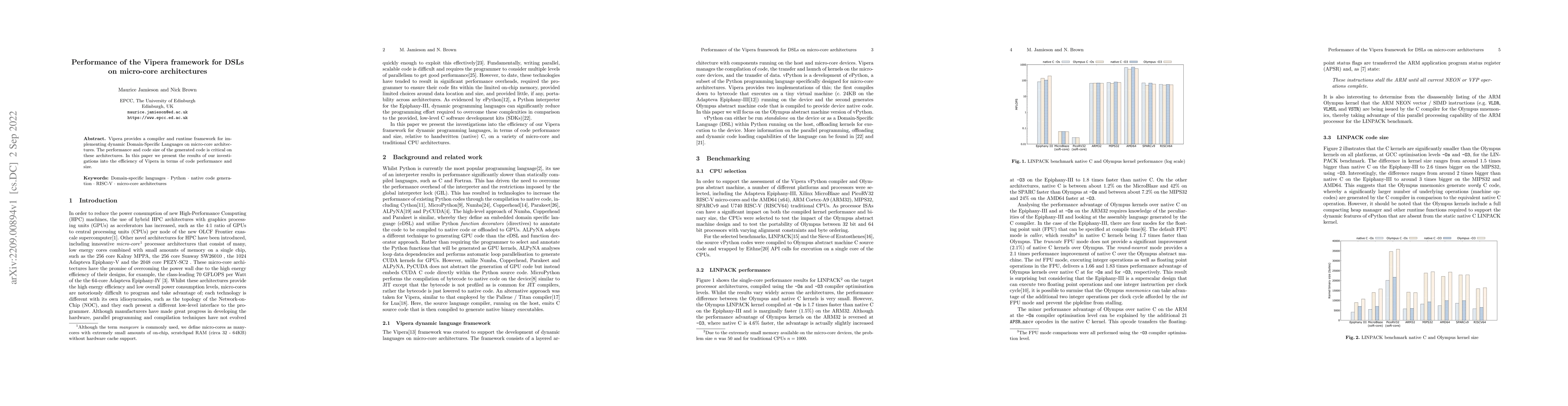 Thumbnail for Performance of the Vipera framework for DSLs on micro-core architectures