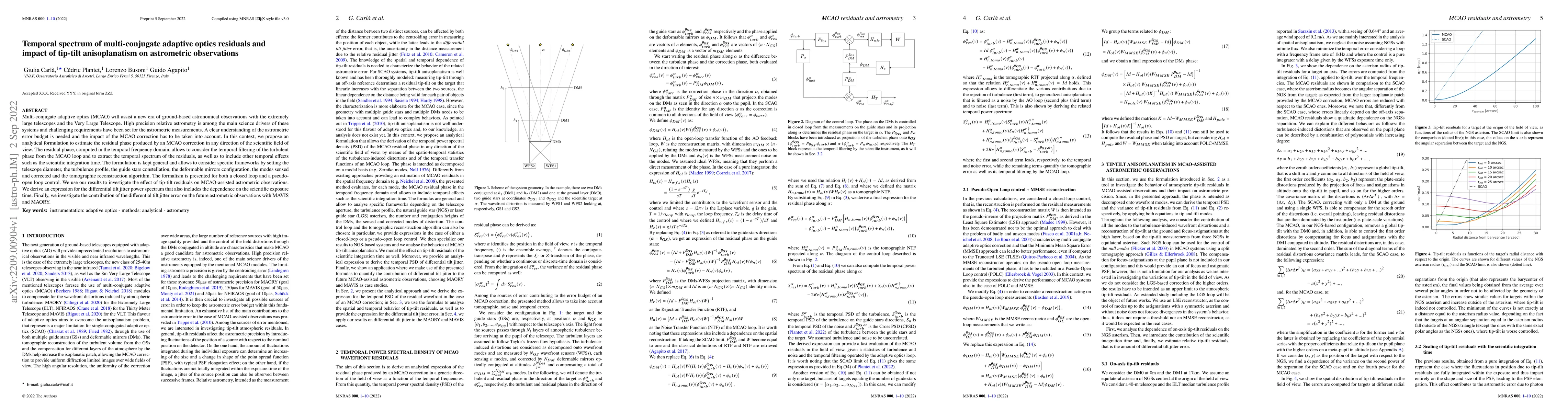 Thumbnail for Temporal spectrum of multi-conjugate adaptive optics residuals and
  impact of tip-tilt anisoplanatism on astrometric observations