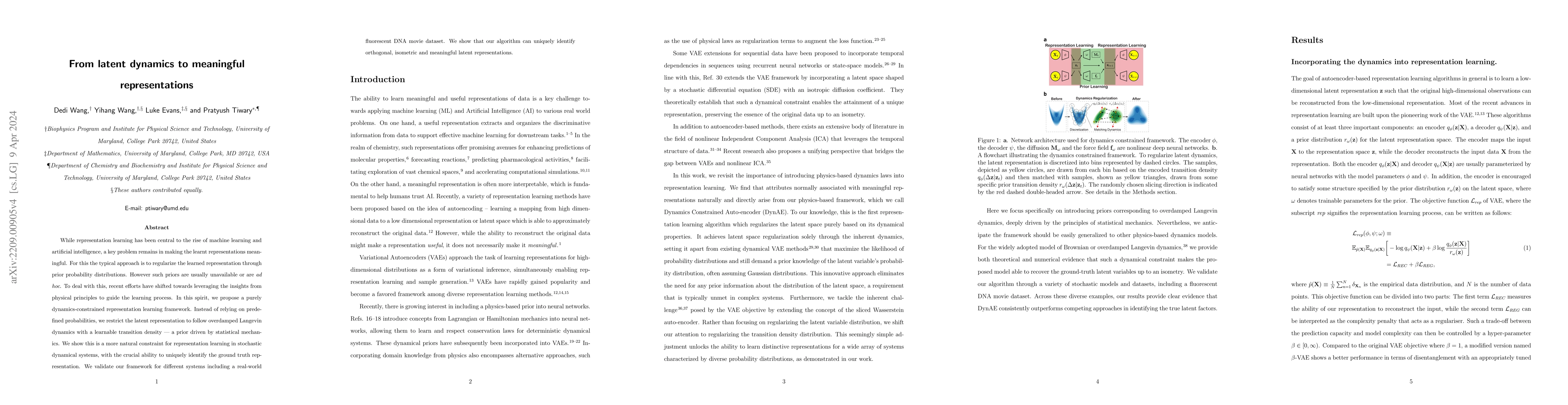 Thumbnail for From latent dynamics to meaningful representations