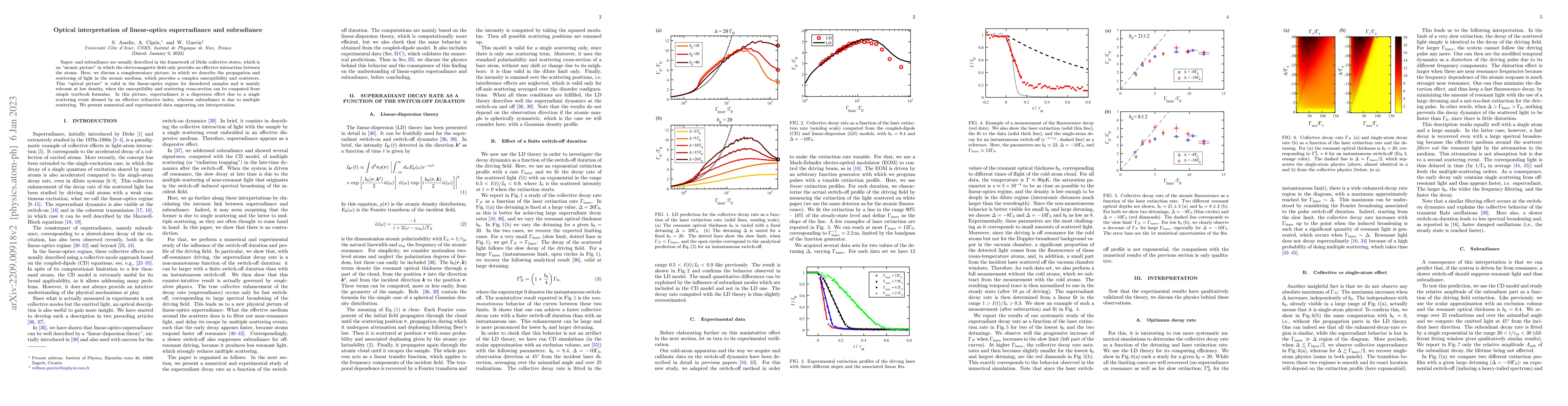 Thumbnail for Optical interpretation of linear-optics superradiance and subradiance