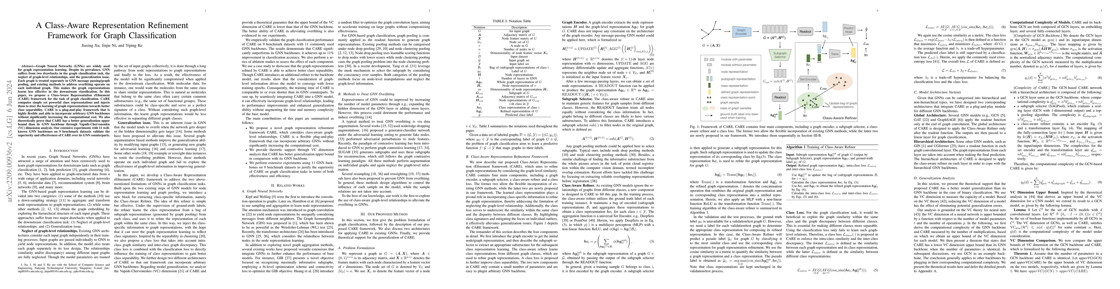Thumbnail for A Class-Aware Representation Refinement Framework for Graph
  Classification
