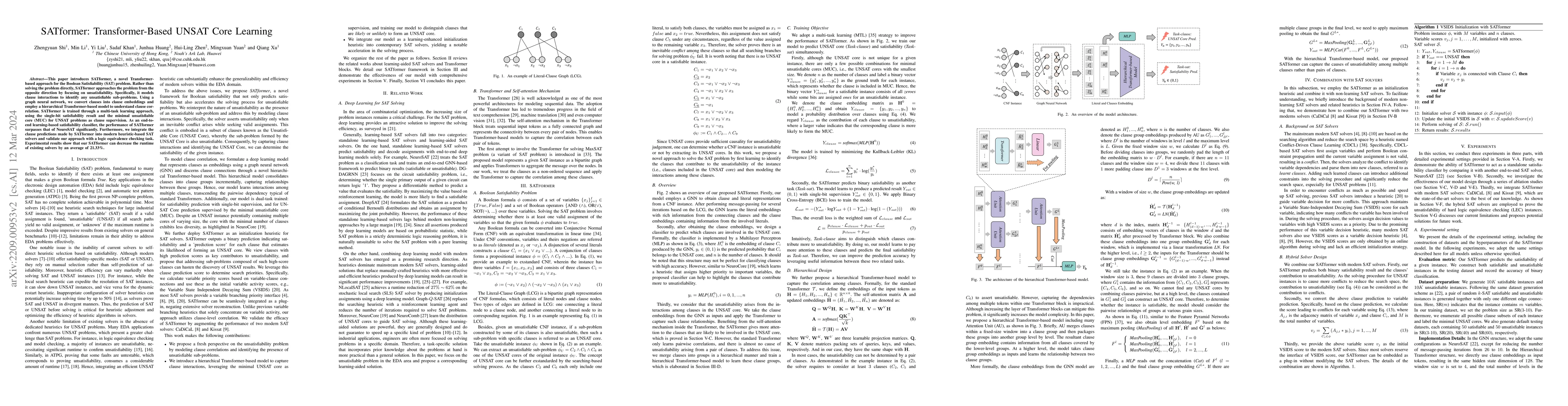 Thumbnail for SATformer: Transformer-Based UNSAT Core Learning