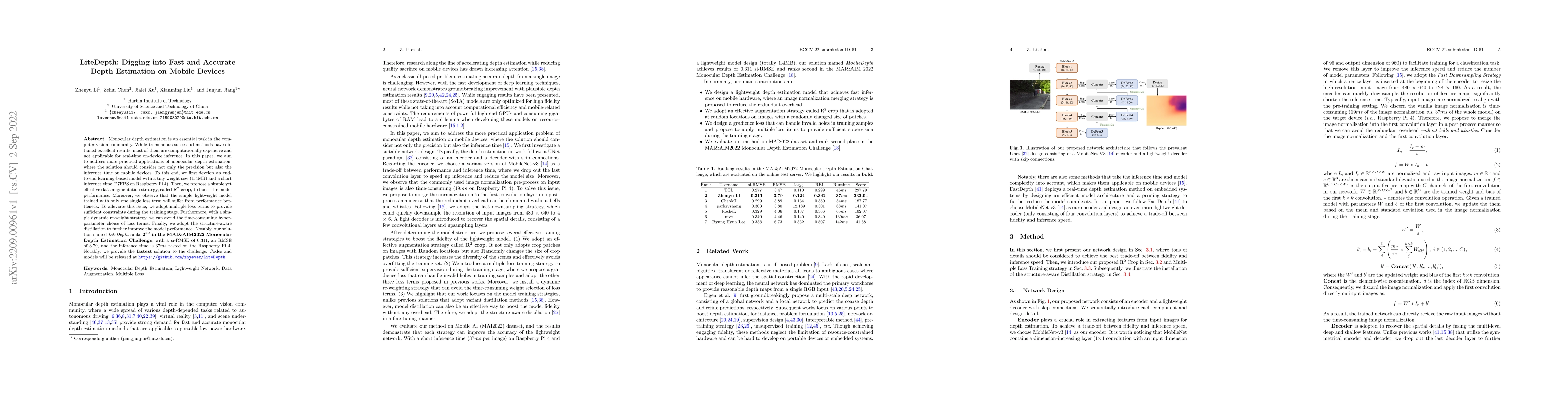 Thumbnail for LiteDepth: Digging into Fast and Accurate Depth Estimation on Mobile
  Devices