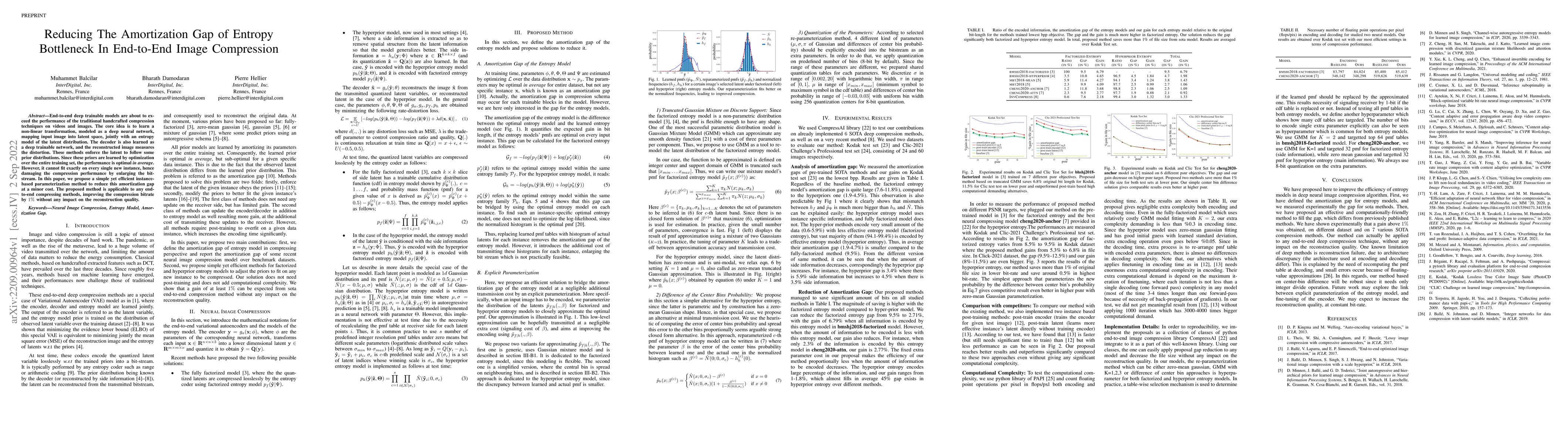 Thumbnail for Reducing The Amortization Gap of Entropy Bottleneck In End-to-End Image
  Compression