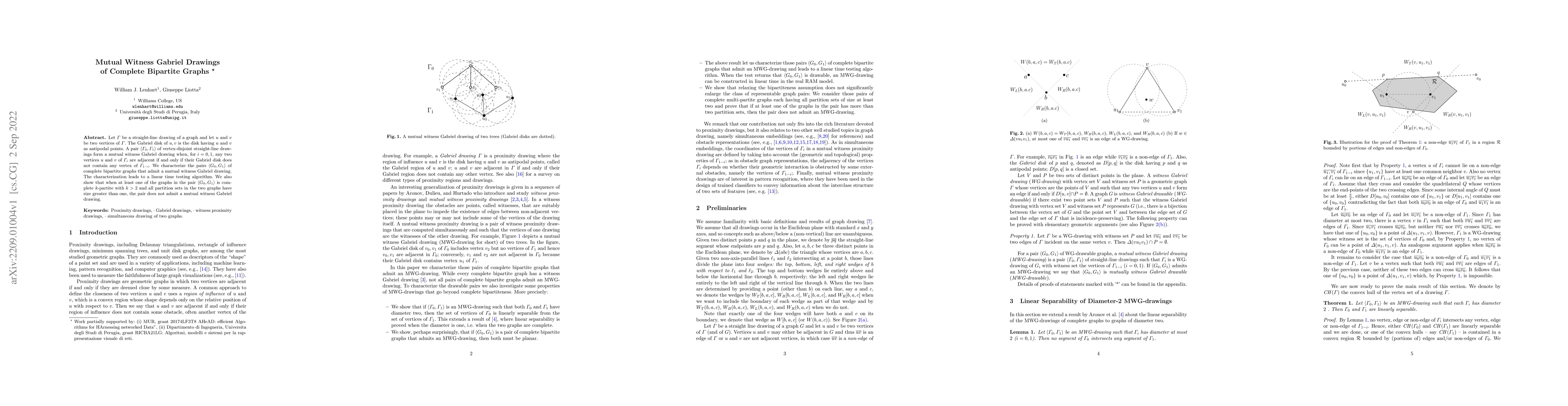 Thumbnail for Mutual Witness Gabriel Drawings of Complete Bipartite Graphs