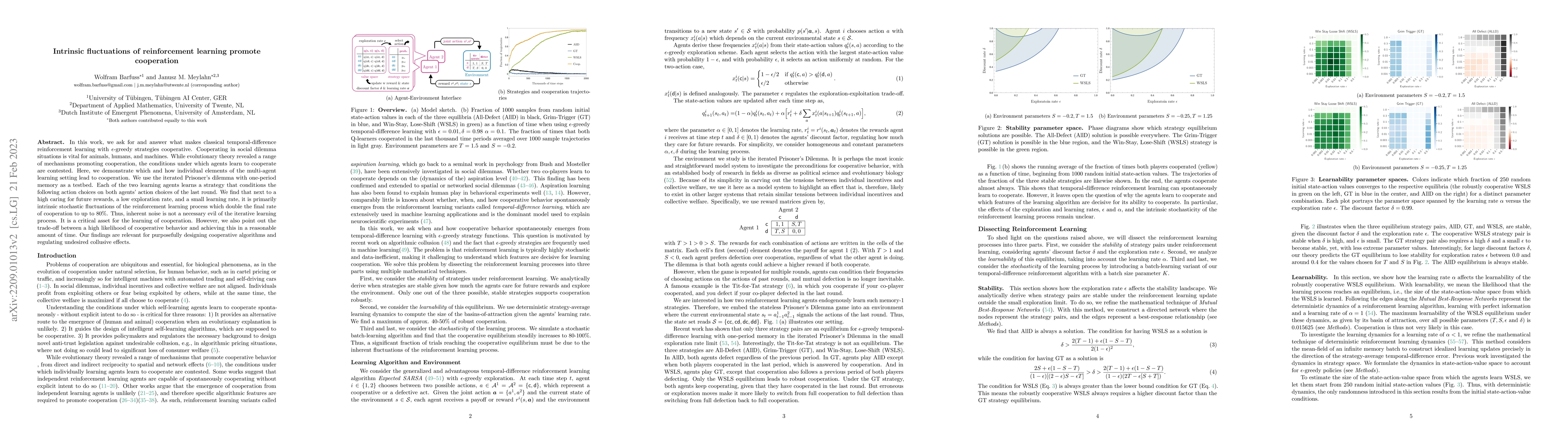 Thumbnail for Intrinsic fluctuations of reinforcement learning promote cooperation