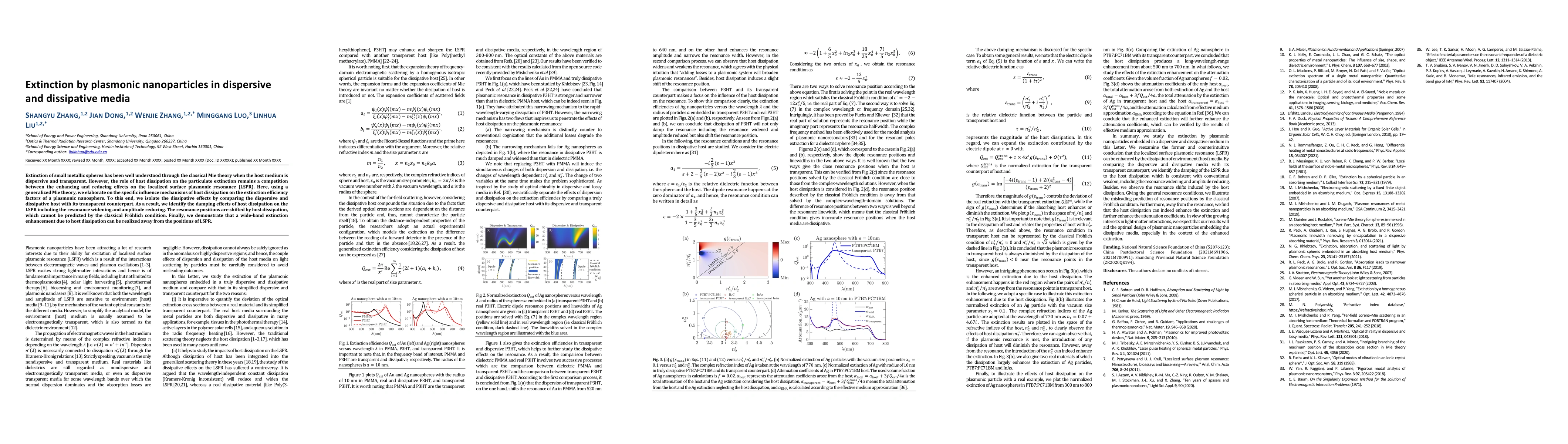 Thumbnail for Extinction by plasmonic nanoparticles in dispersive and dissipative
  media