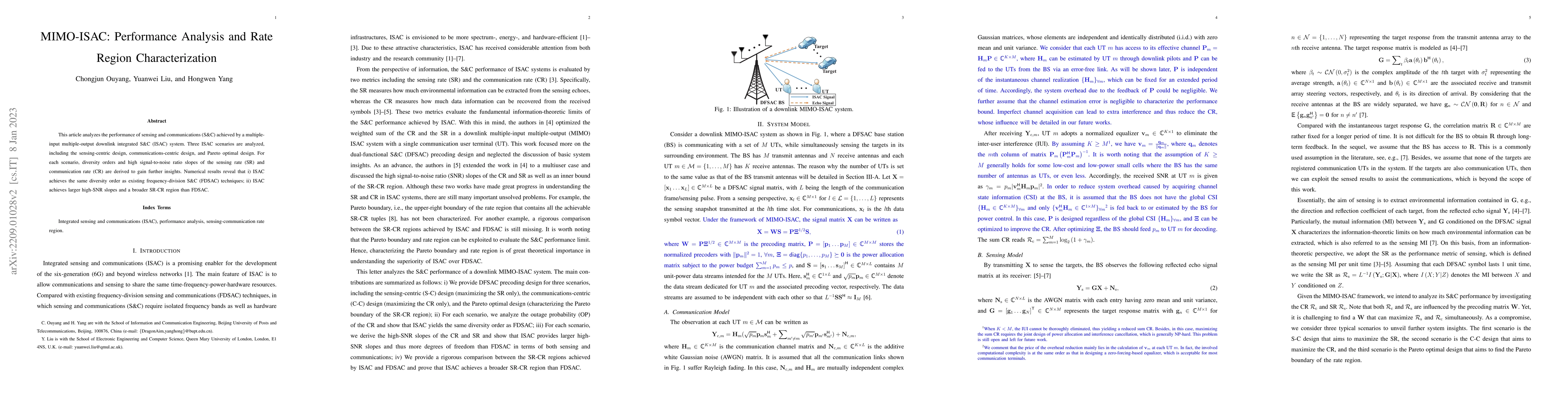 Thumbnail for MIMO-ISAC: Performance Analysis and Rate Region Characterization