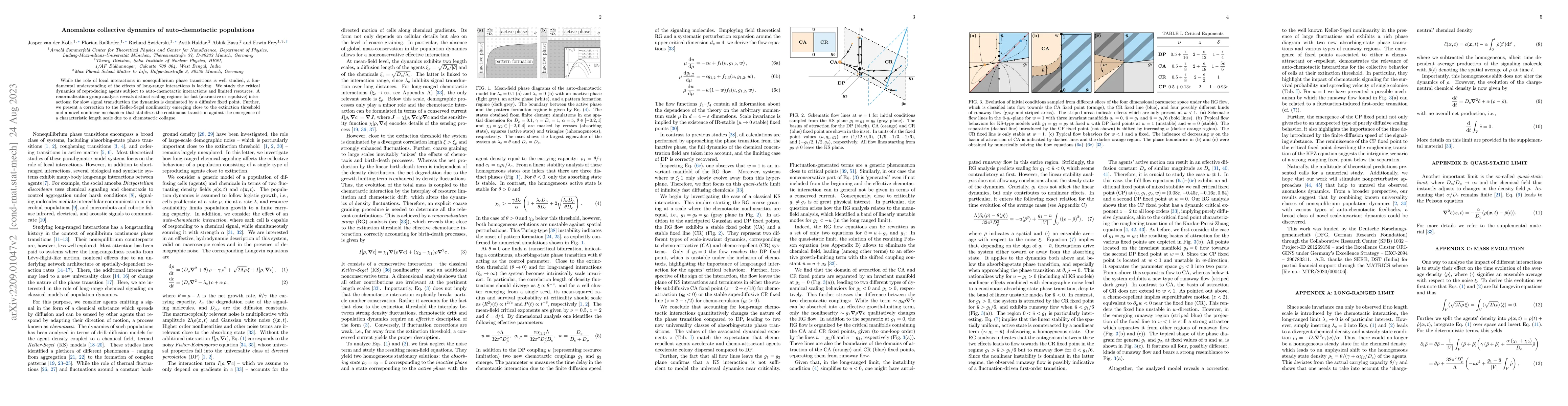 Thumbnail for Anomalous Collective Dynamics of Auto-Chemotactic Populations