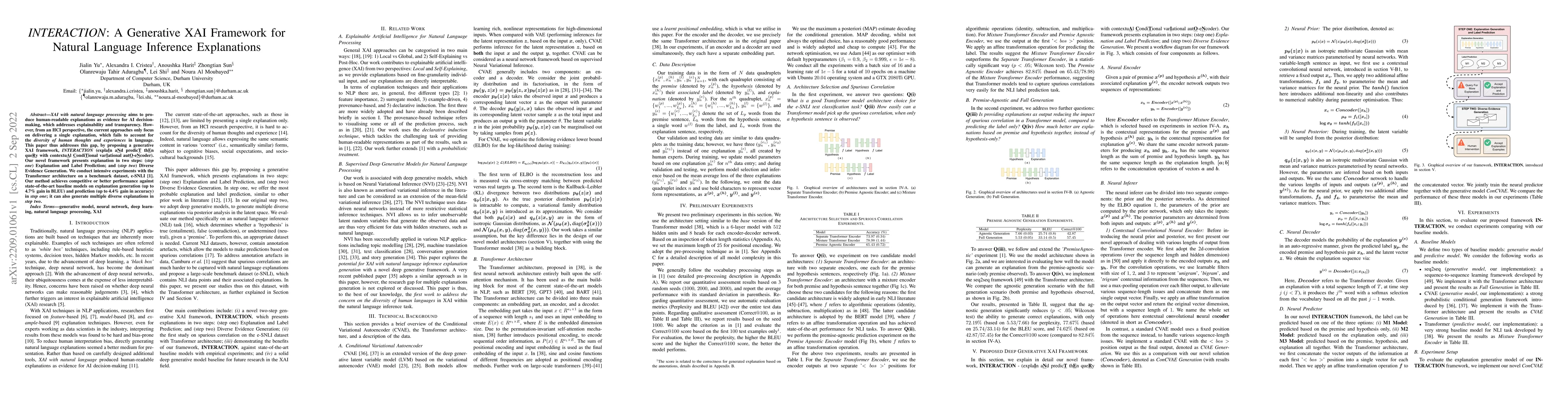 Thumbnail for INTERACTION: A Generative XAI Framework for Natural Language Inference
  Explanations