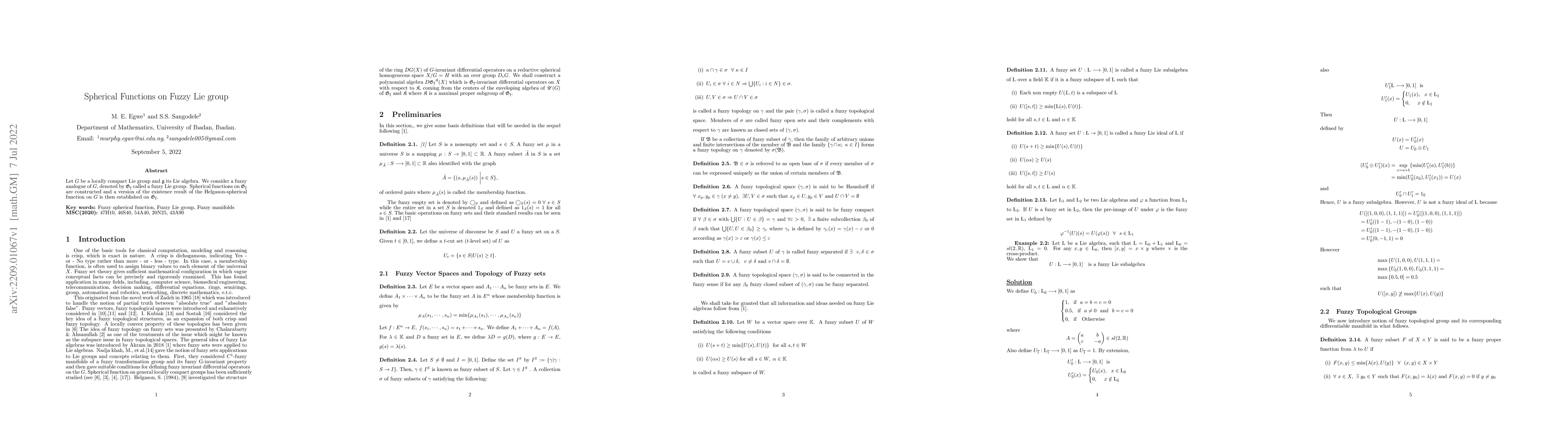 Thumbnail for Spherical Functions on Fuzzy Lie group