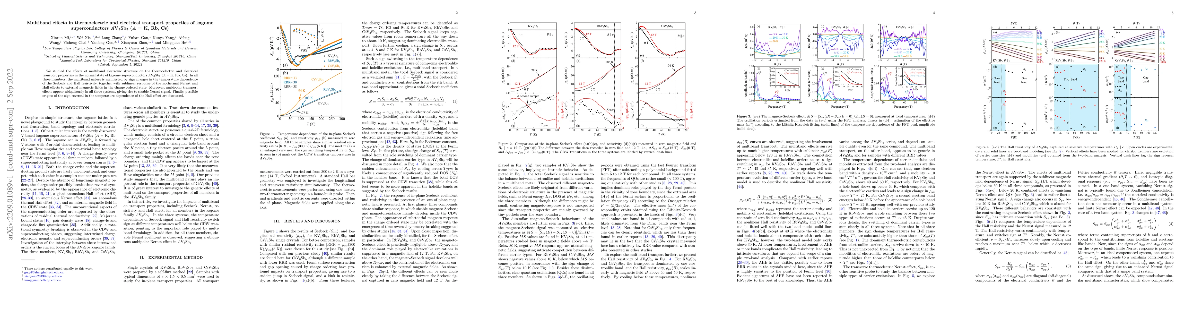 Thumbnail for Multiband effects in thermoelectric and electrical transport properties
  of kagome superconductors $A$V$_3$Sb$_5$ ($A$ = K, Rb, Cs)