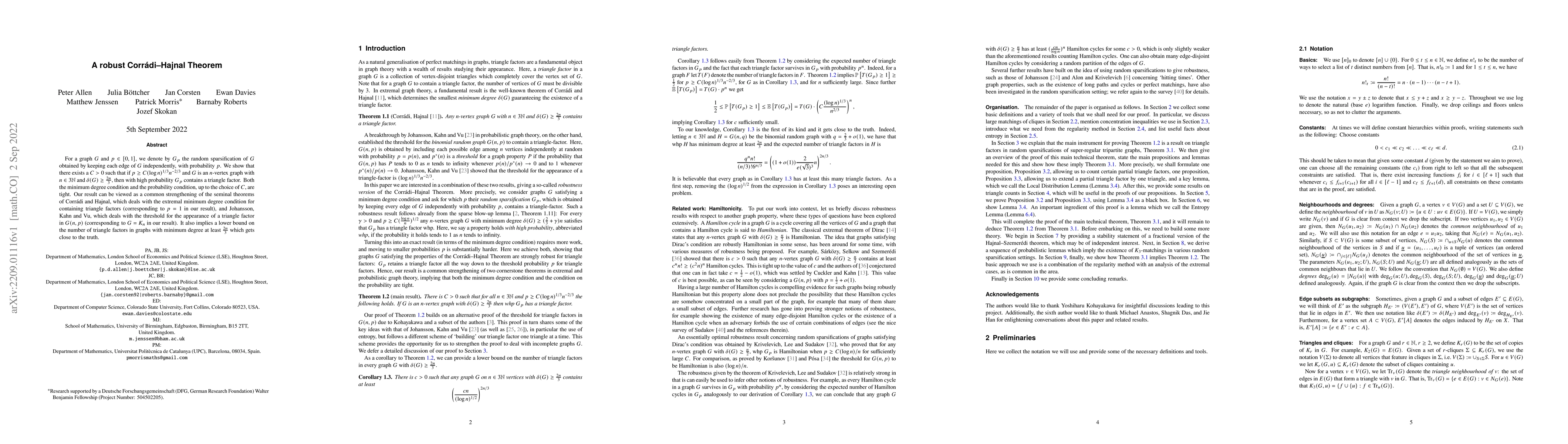 Thumbnail for A robust Corr\'adi--Hajnal Theorem