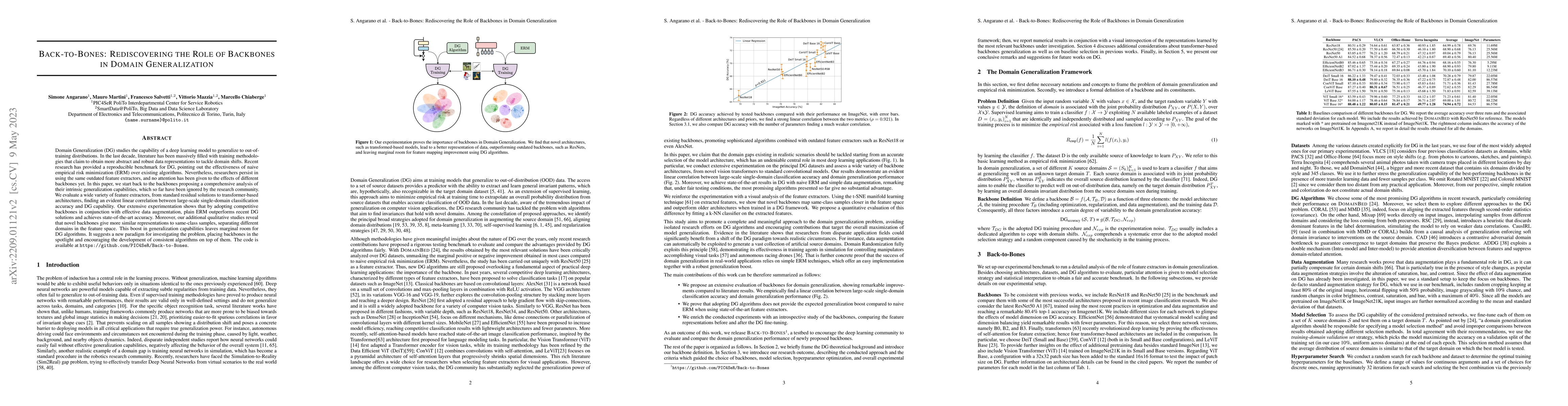 Thumbnail for Back-to-Bones: Rediscovering the Role of Backbones in Domain
  Generalization