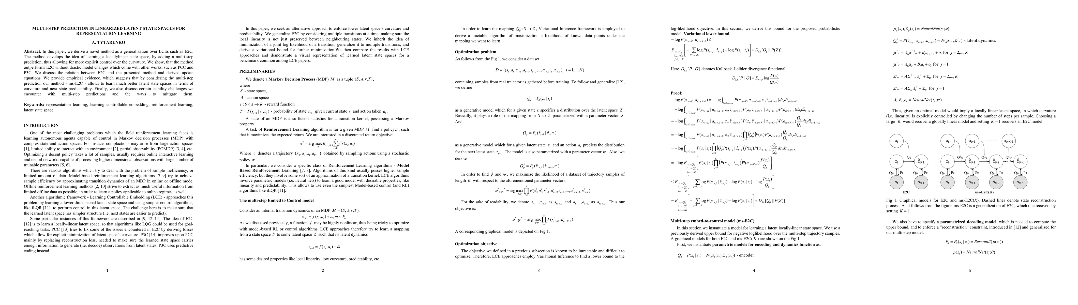 Thumbnail for Multi-Step Prediction in Linearized Latent State Spaces for
  Representation Learning
