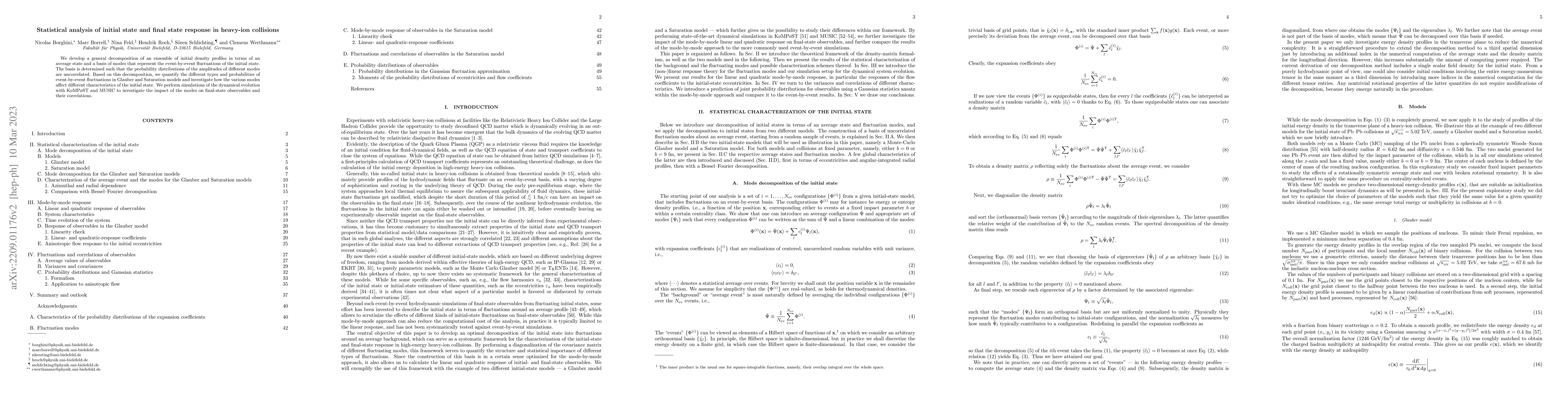 Thumbnail for Statistical analysis of initial state and final state response in
  heavy-ion collisions