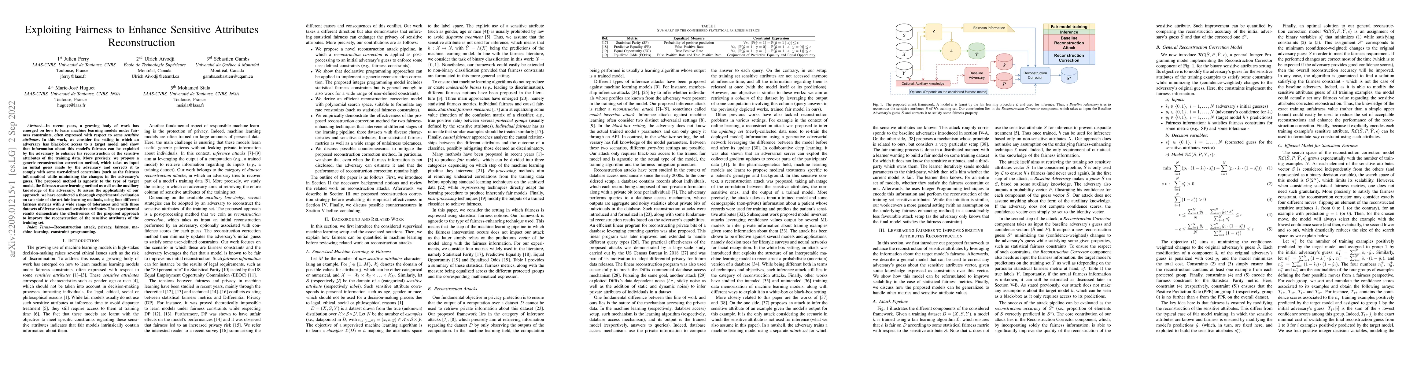 Thumbnail for Exploiting Fairness to Enhance Sensitive Attributes Reconstruction