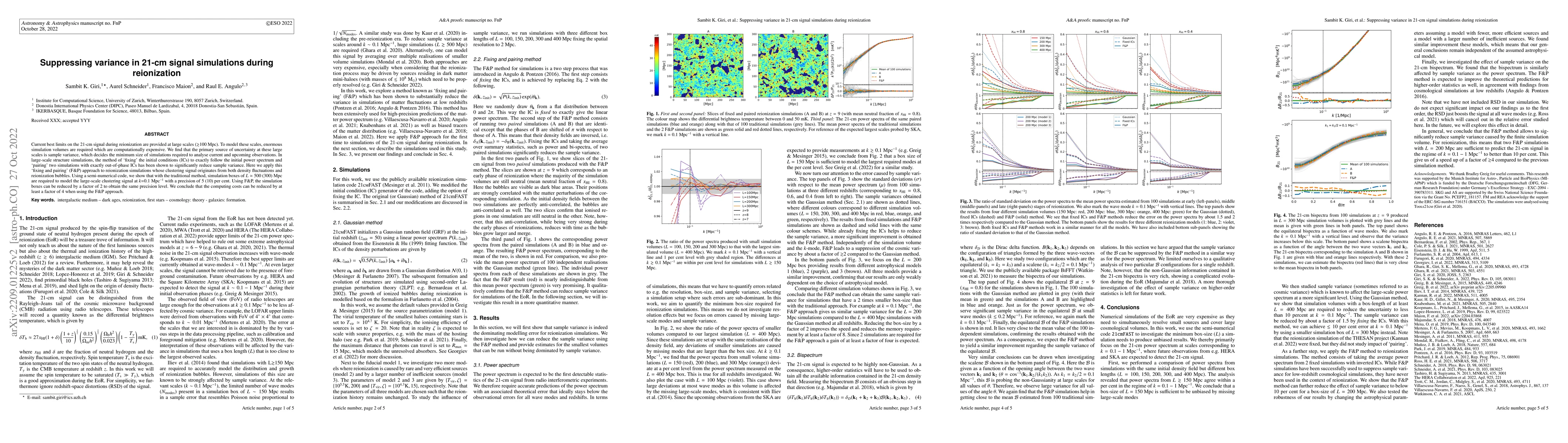 Thumbnail for Suppressing variance in 21-cm signal simulations during reionization