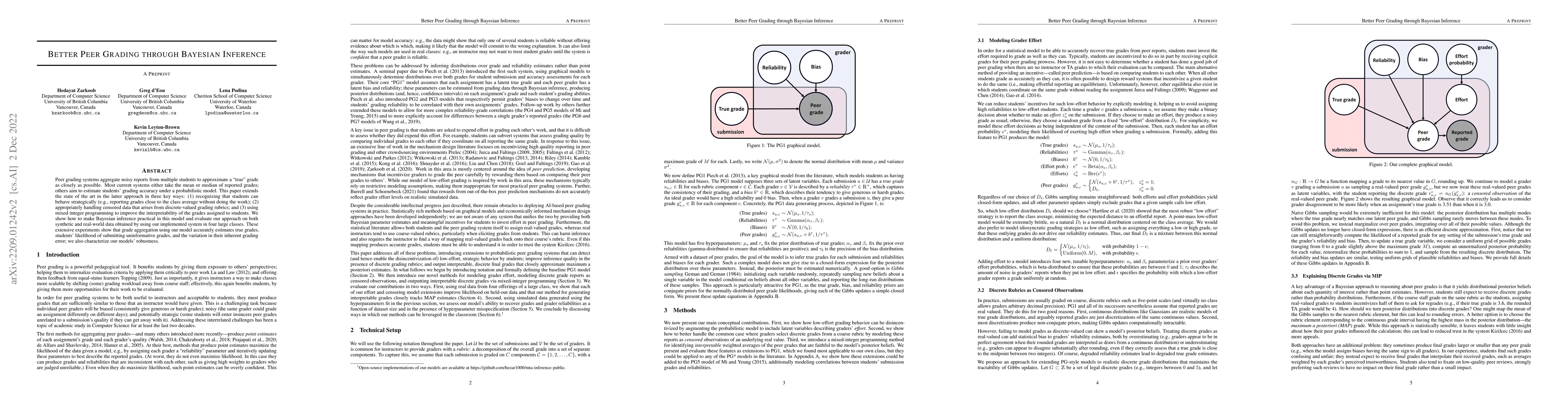 Thumbnail for Better Peer Grading through Bayesian Inference
