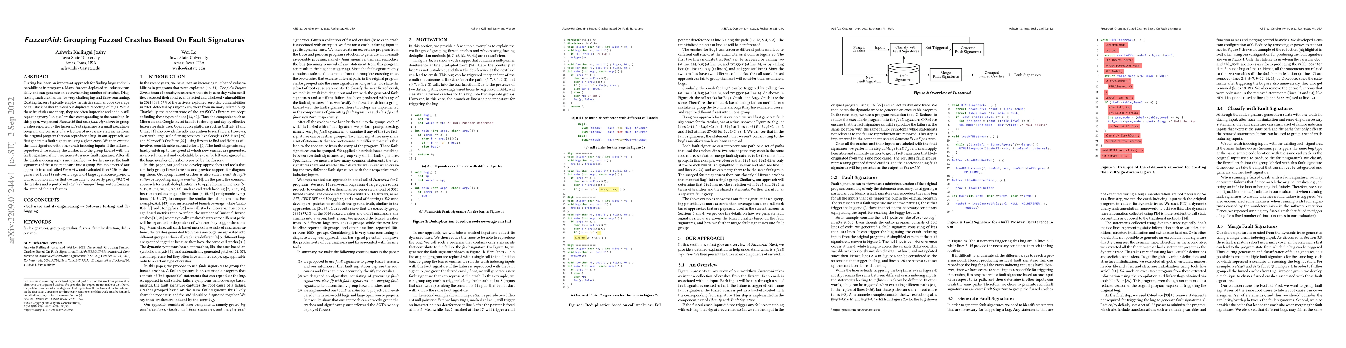Thumbnail for FuzzerAid: Grouping Fuzzed Crashes Based On Fault Signatures