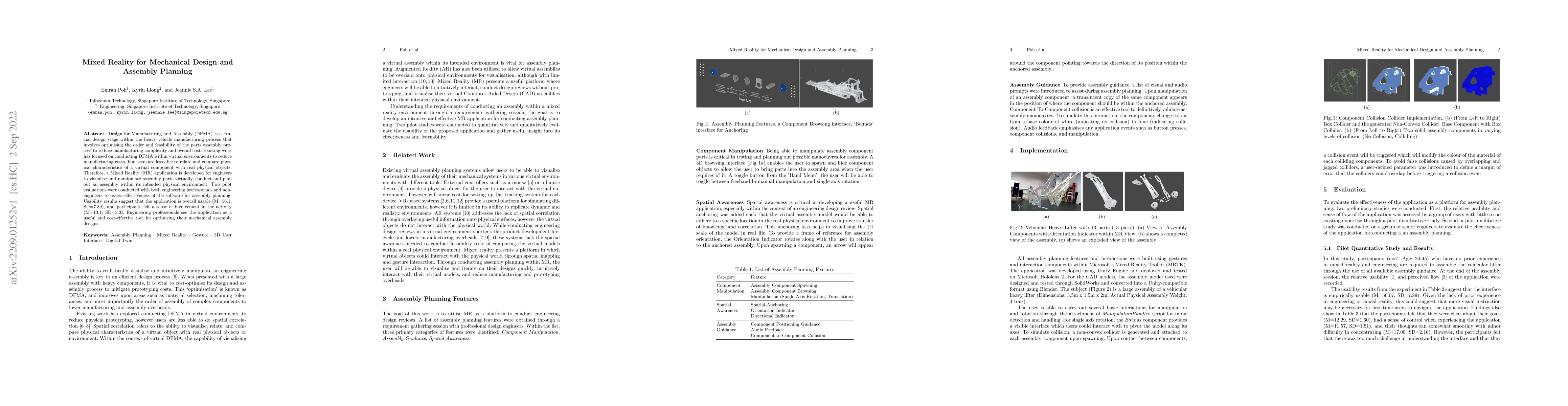 Thumbnail for Mixed Reality for Mechanical Design and Assembly Planning