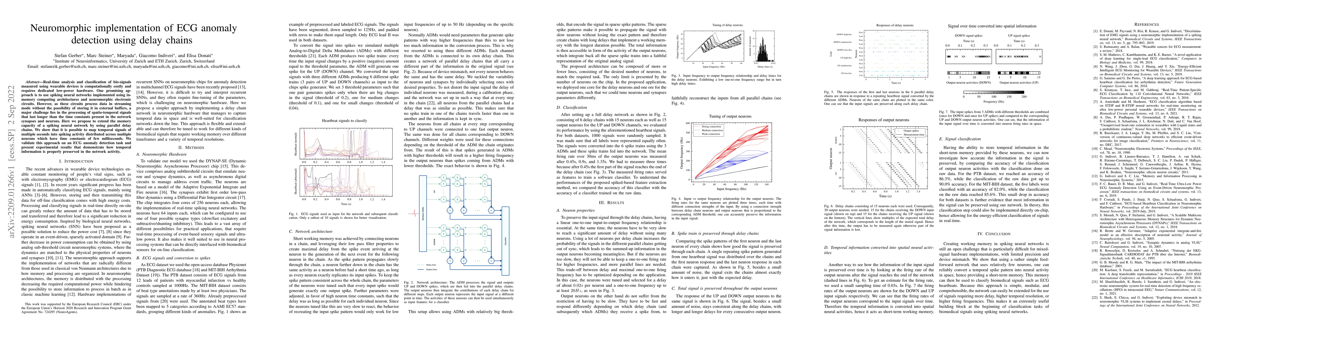 Thumbnail for Neuromorphic implementation of ECG anomaly detection using delay chains