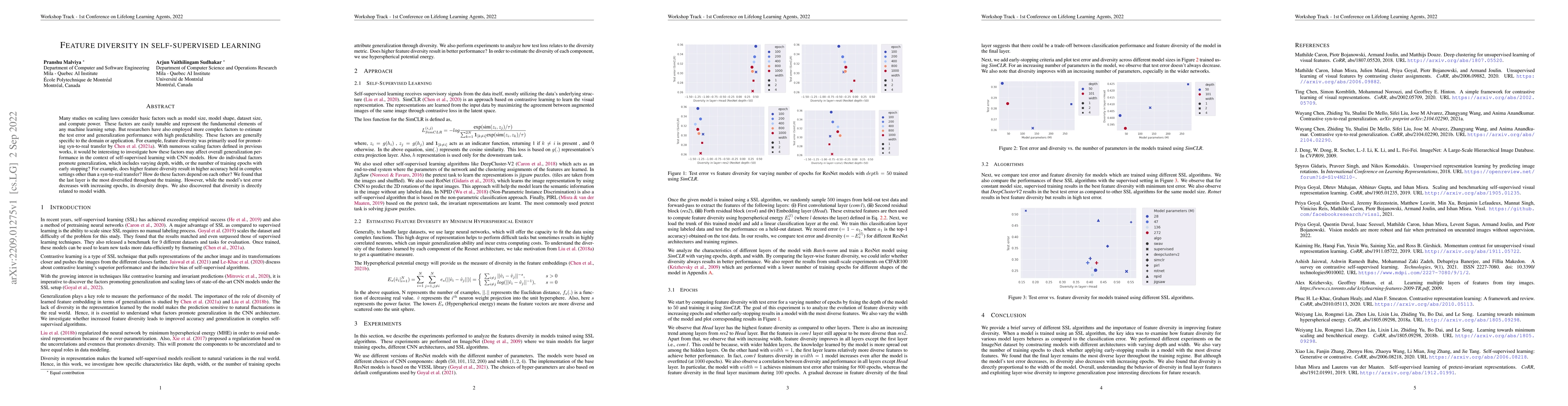 Thumbnail for Feature diversity in self-supervised learning
