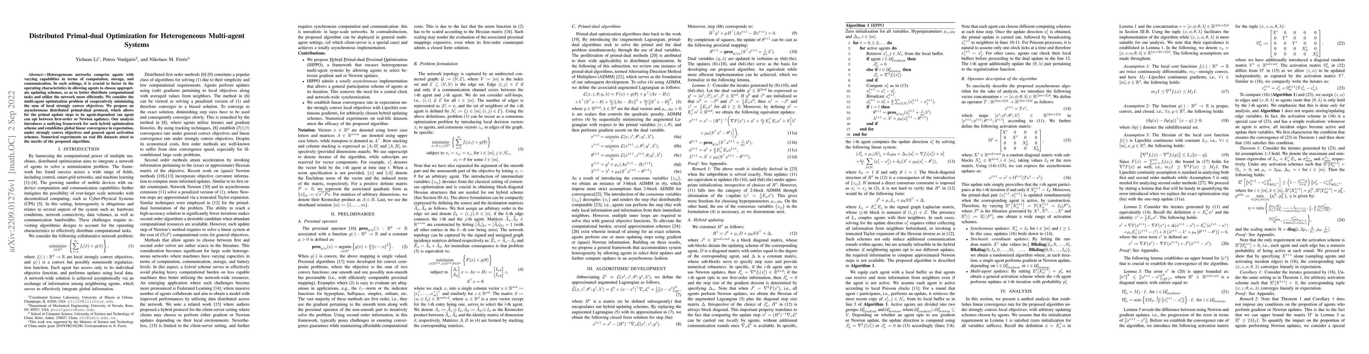Thumbnail for Distributed Primal-dual Optimization for Heterogeneous Multi-agent
  Systems
