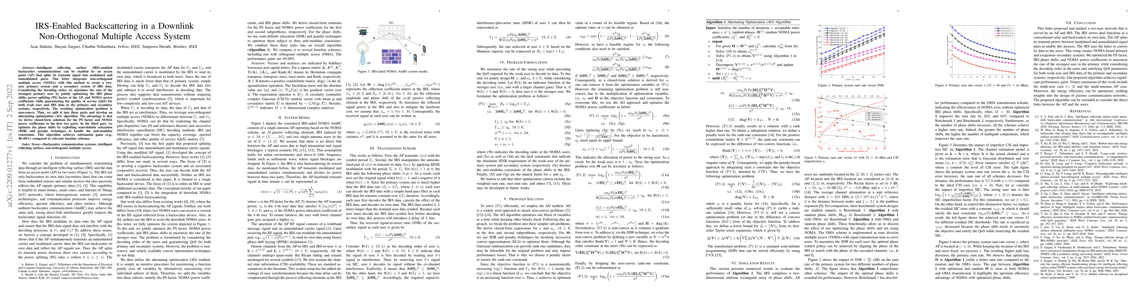 Thumbnail for IRS-Enabled Backscattering in a Downlink Non-Orthogonal Multiple Access
  System