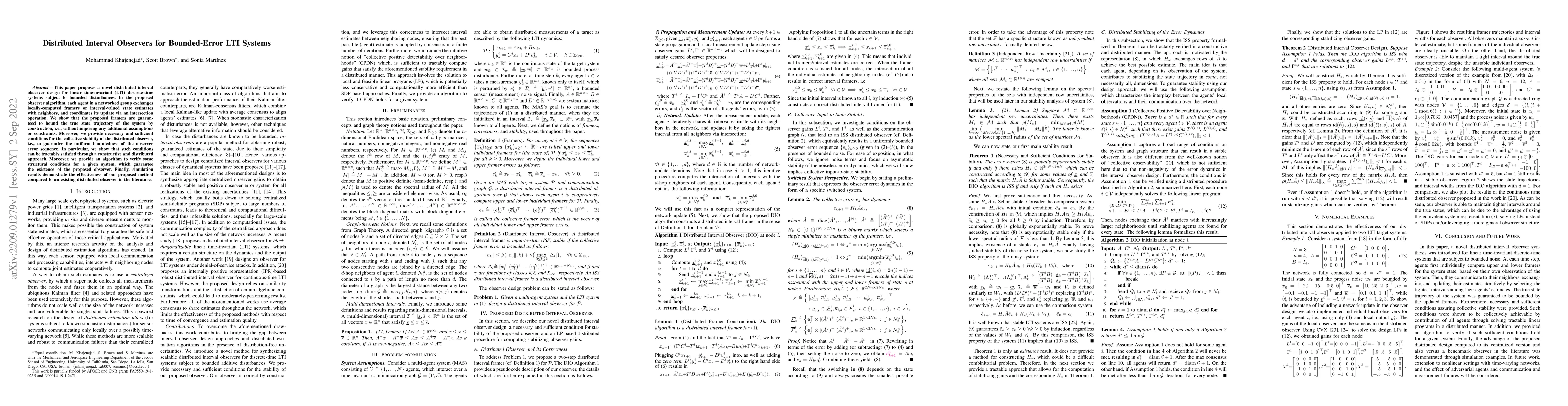 Thumbnail for Distributed Interval Observers for Bounded-Error LTI Systems