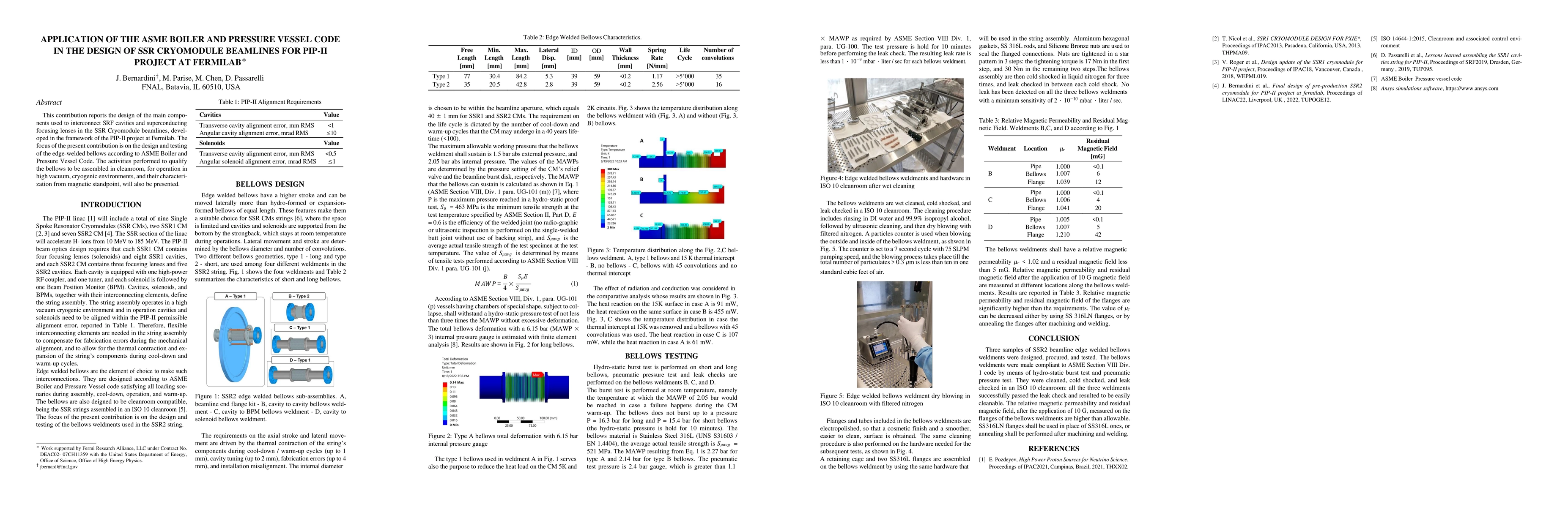 Thumbnail for Application Of The ASME Boiler And Pressure Vessel Code In The Design Of
  SSR Cryomodule Beamlines For PIP-II Project At Fermilab