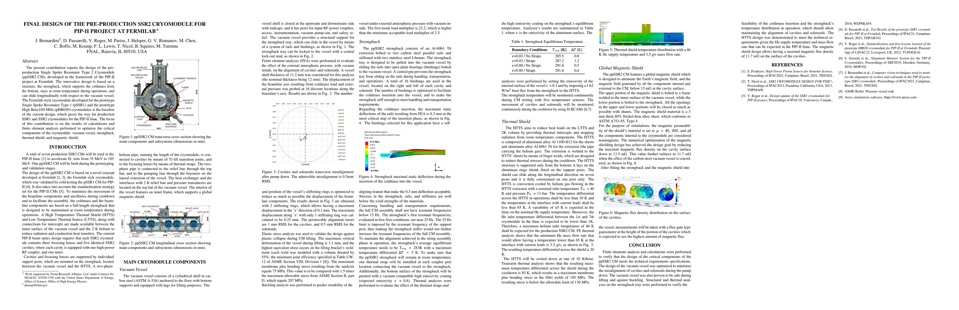 Thumbnail for Final Design Of The Pre-production SSR2 Cryomodule For PIP-II Project At
  Fermilab
