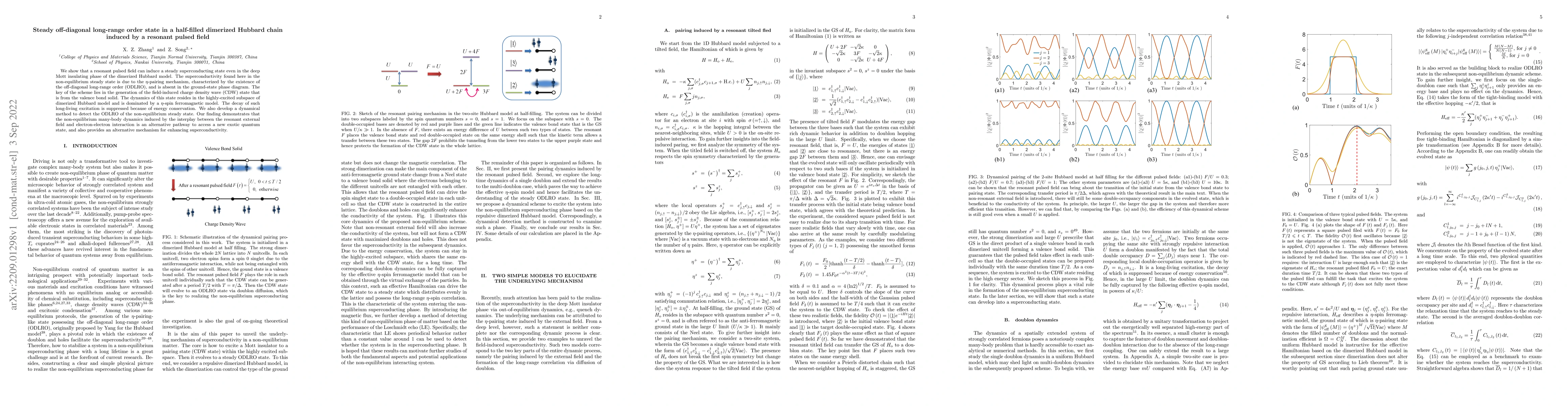 Thumbnail for Steady off-diagonal long-range order state in a half-filled dimerized
  Hubbard chain induced by a resonant pulsed field