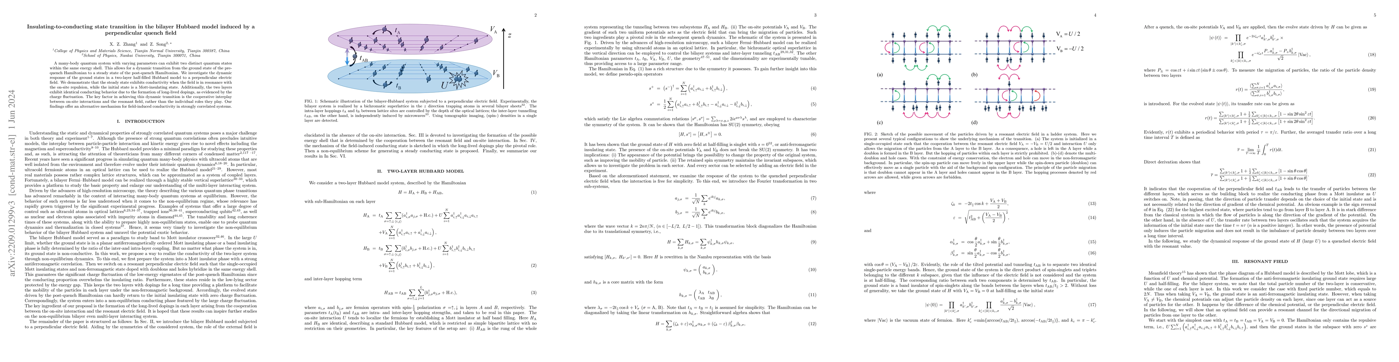 Thumbnail for Insulating-to-conducting state transition in the bilayer Hubbard model
  induced by a perpendicular quench field