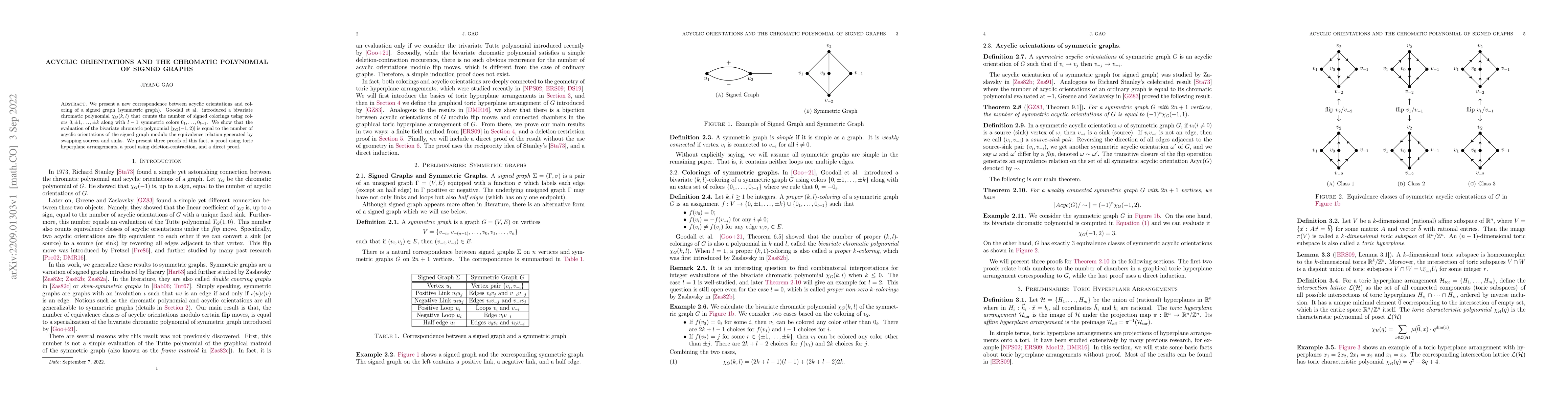 Thumbnail for Acyclic Orientations and the Chromatic Polynomial of Signed Graphs