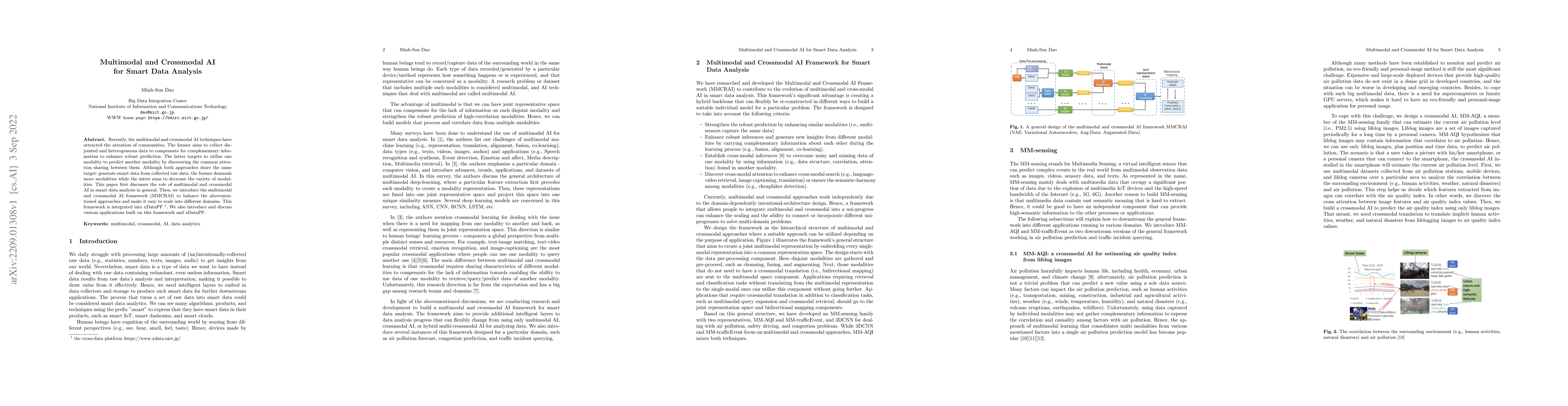Thumbnail for Multimodal and Crossmodal AI for Smart Data Analysis