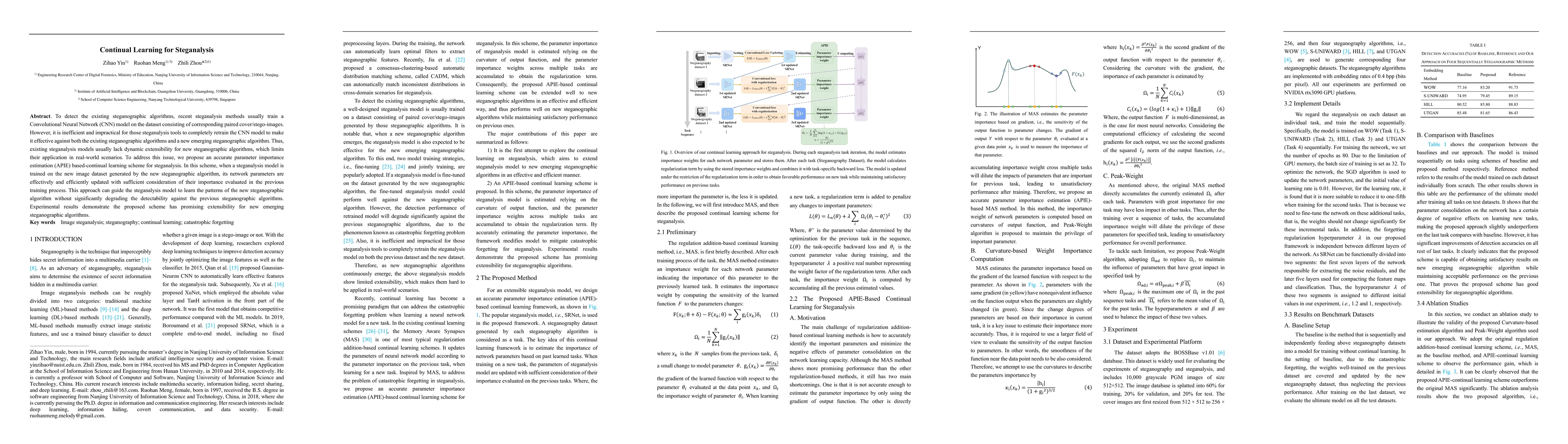 Thumbnail for Continual Learning for Steganalysis