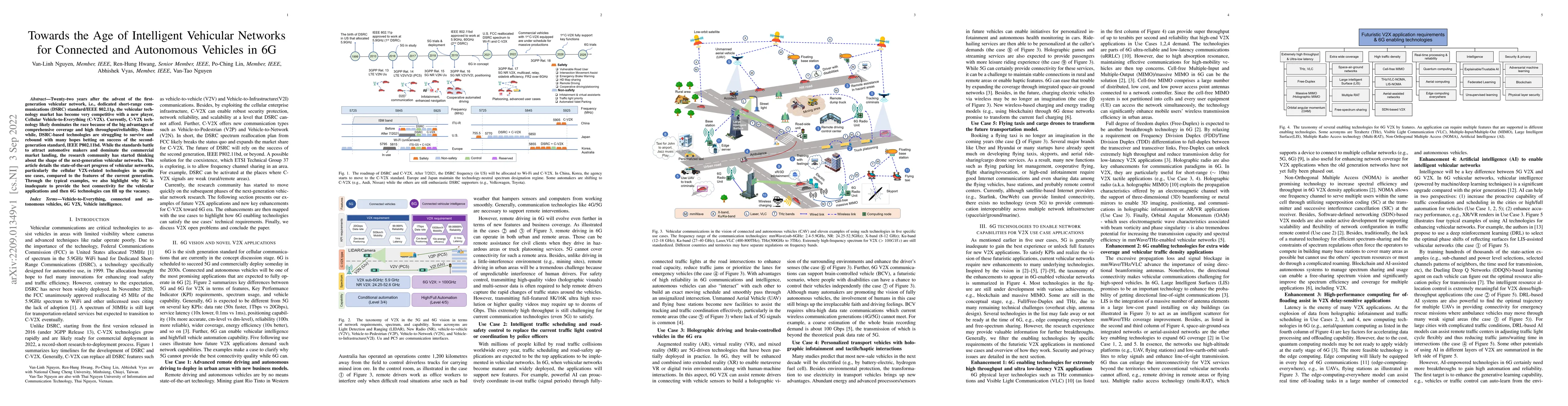 Thumbnail for Towards the Age of Intelligent Vehicular Networks for Connected and
  Autonomous Vehicles in 6G