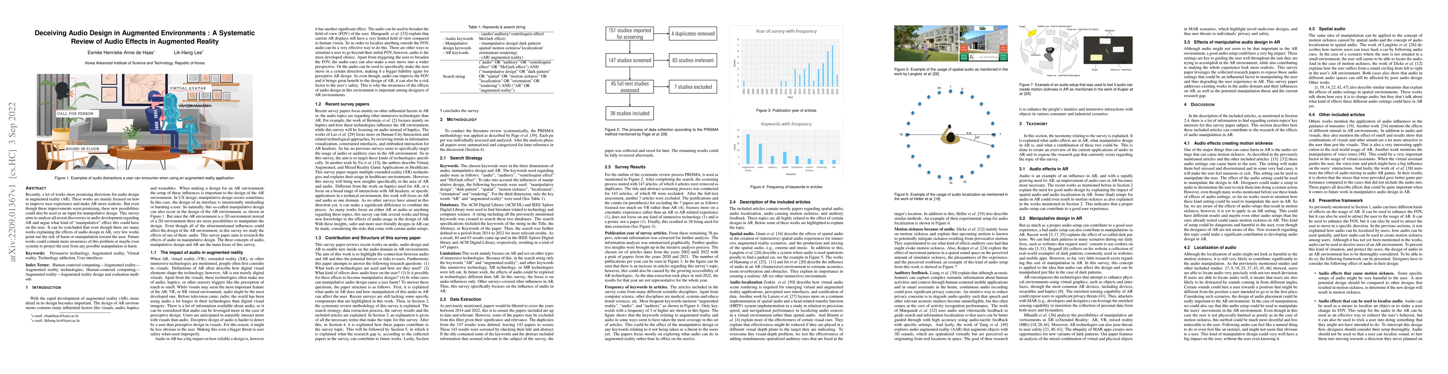 Thumbnail for Deceiving Audio Design in Augmented Environments : A Systematic Review
  of Audio Effects in Augmented Reality