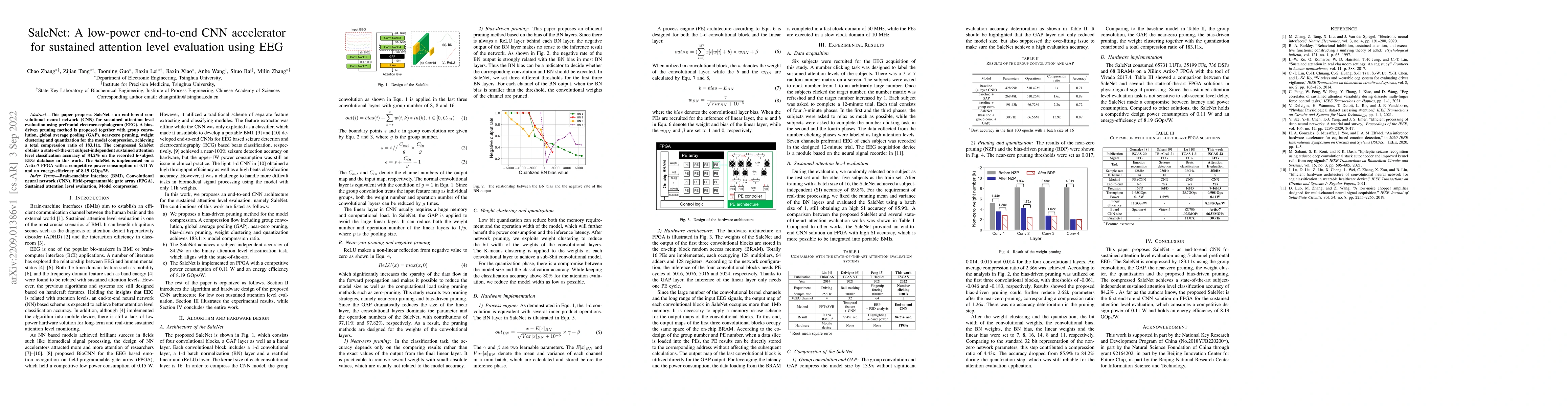 Thumbnail for SaleNet: A low-power end-to-end CNN accelerator for sustained attention
  level evaluation using EEG