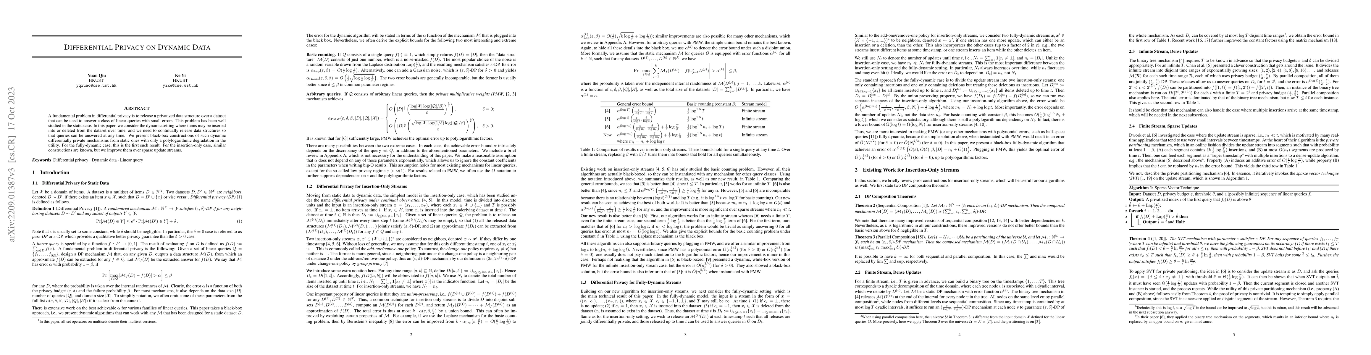 Thumbnail for Differential Privacy on Dynamic Data