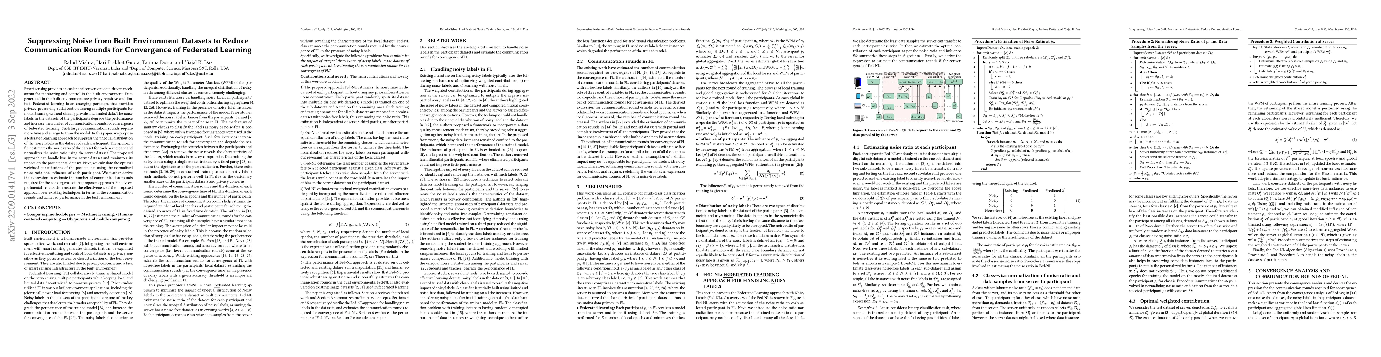 Thumbnail for Suppressing Noise from Built Environment Datasets to Reduce
  Communication Rounds for Convergence of Federated Learning