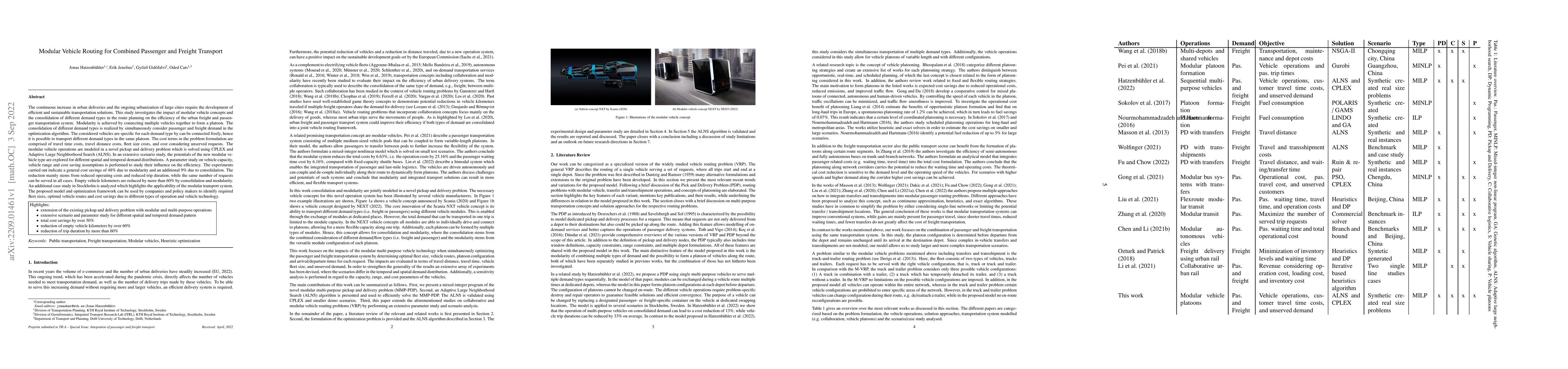 Thumbnail for Modular Vehicle Routing for Combined Passenger and Freight Transport