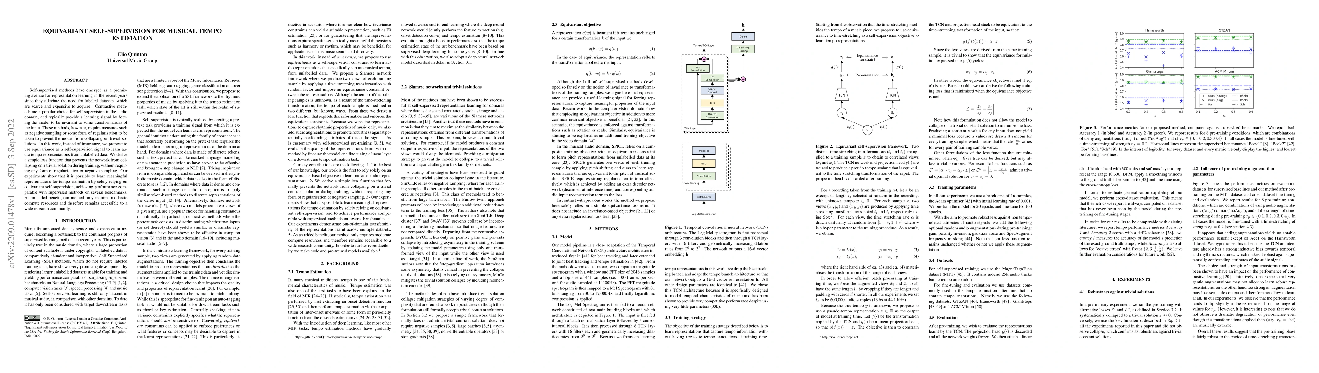 Thumbnail for Equivariant Self-Supervision for Musical Tempo Estimation