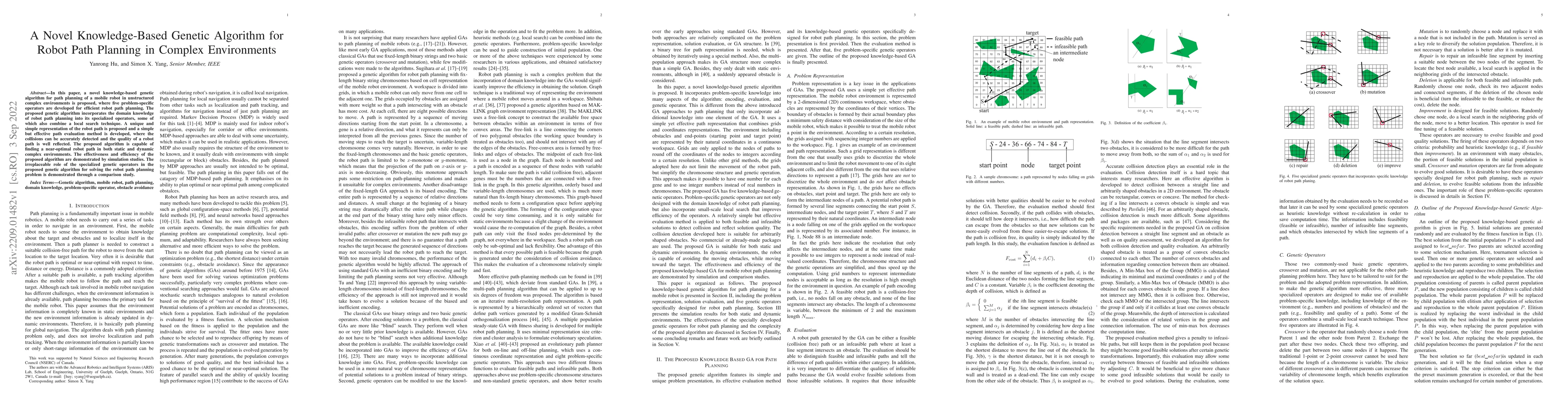 Thumbnail for A Novel Knowledge-Based Genetic Algorithm for Robot Path Planning in
  Complex Environments