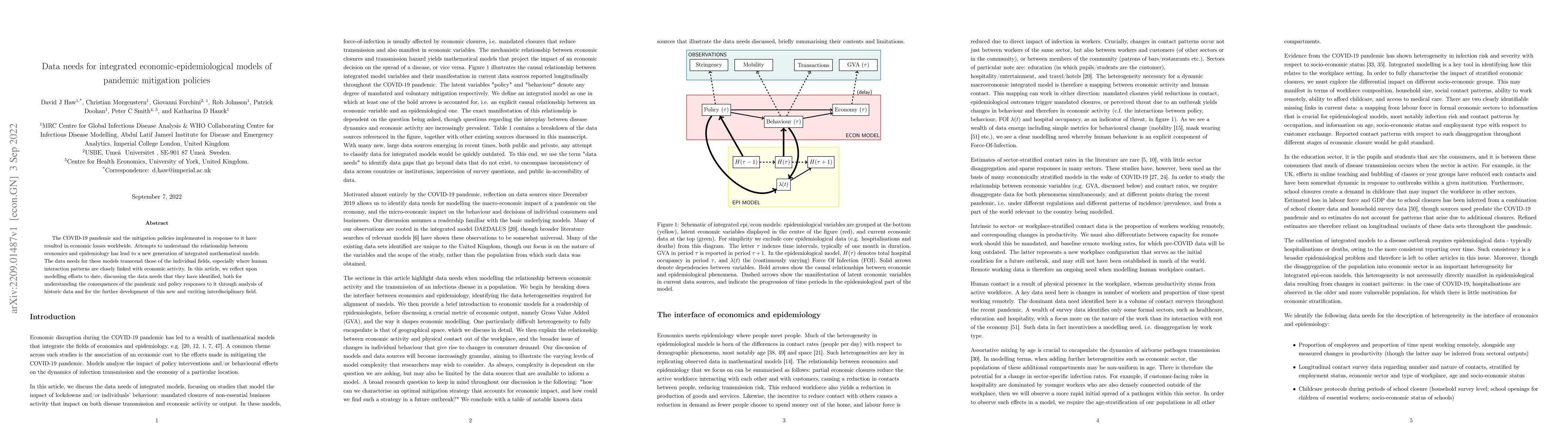 Thumbnail for Data needs for integrated economic-epidemiological models of pandemic
  mitigation policies