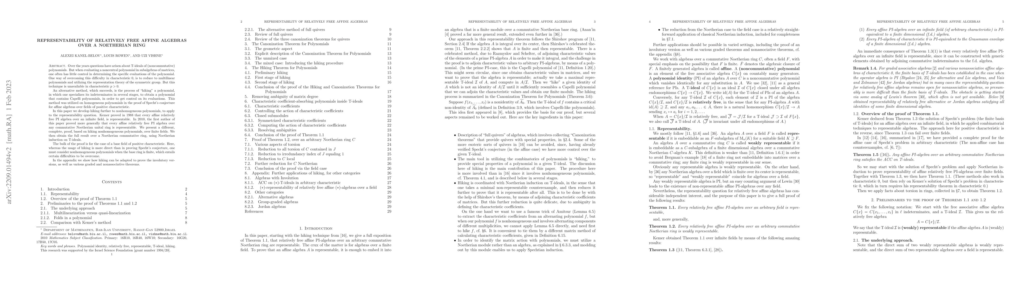 Thumbnail for Representability of relatively free affine algebras over a Noetherian
  ring