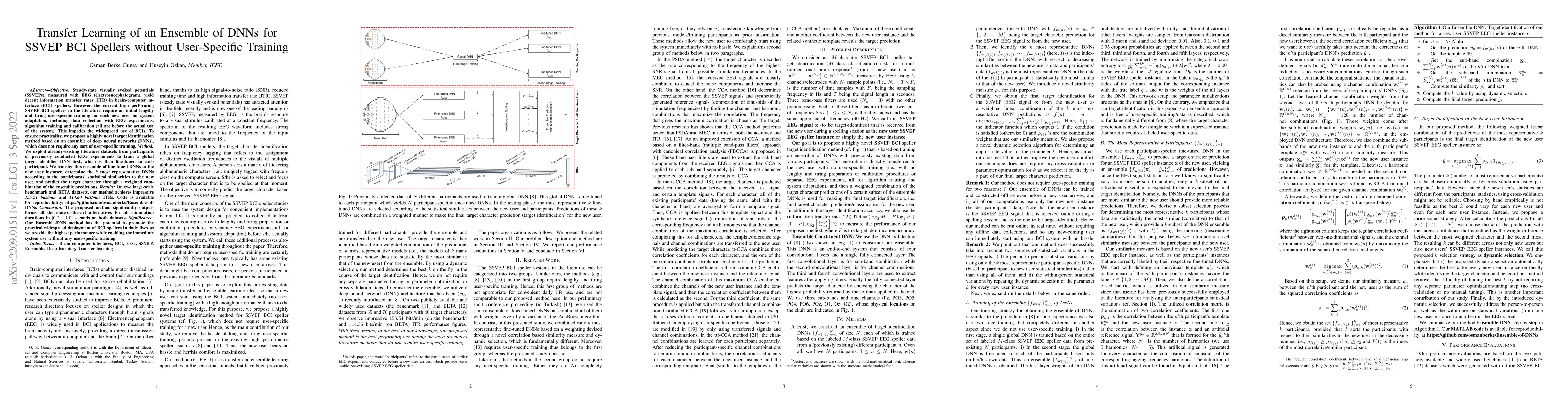 Thumbnail for Transfer Learning of an Ensemble of DNNs for SSVEP BCI Spellers without
  User-Specific Training