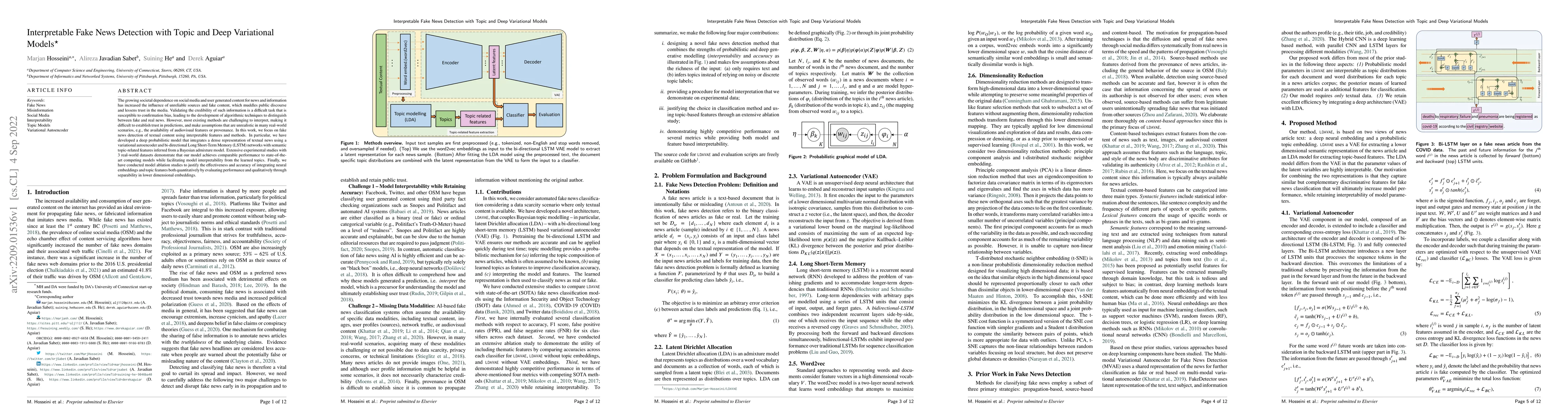 Thumbnail for Interpretable Fake News Detection with Topic and Deep Variational Models