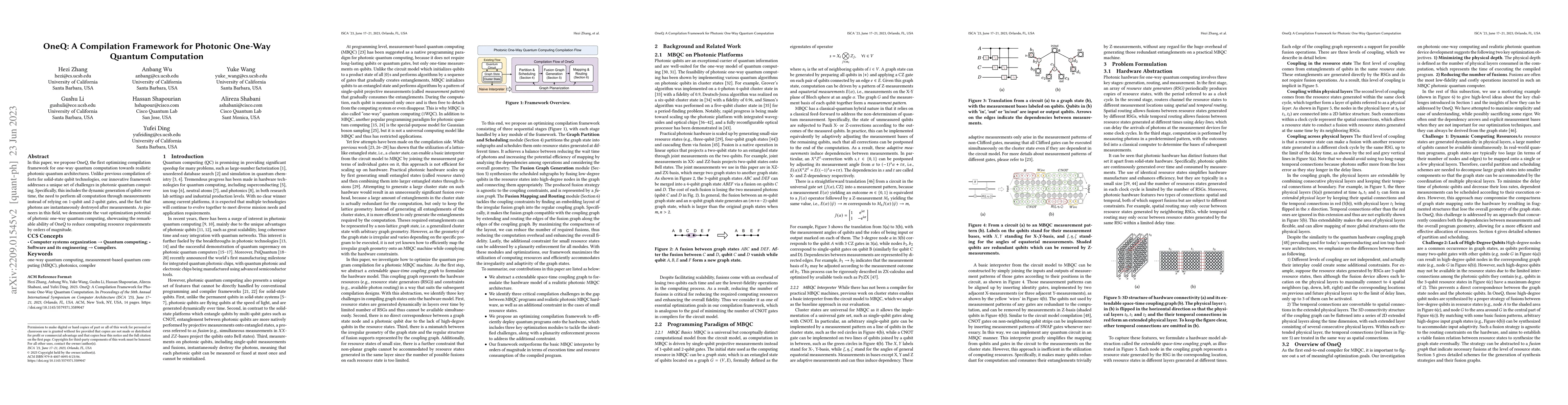 Thumbnail for OneQ: A Compilation Framework for Photonic One-Way Quantum Computation